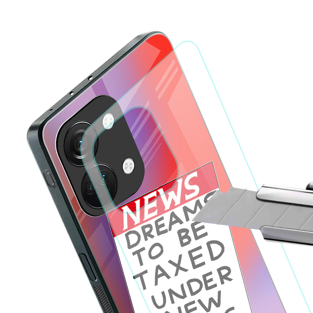dreams to be taxed back phone cover | glass case for oneplus nord 3