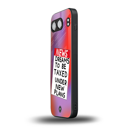 dreams to be taxed back phone cover | glass case for oneplus nord 4