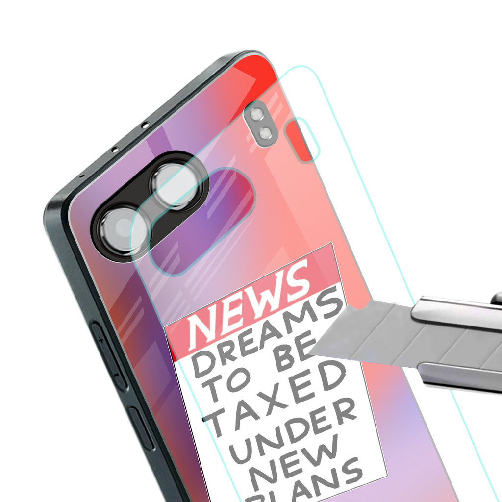 dreams to be taxed back phone cover | glass case for oneplus nord 4