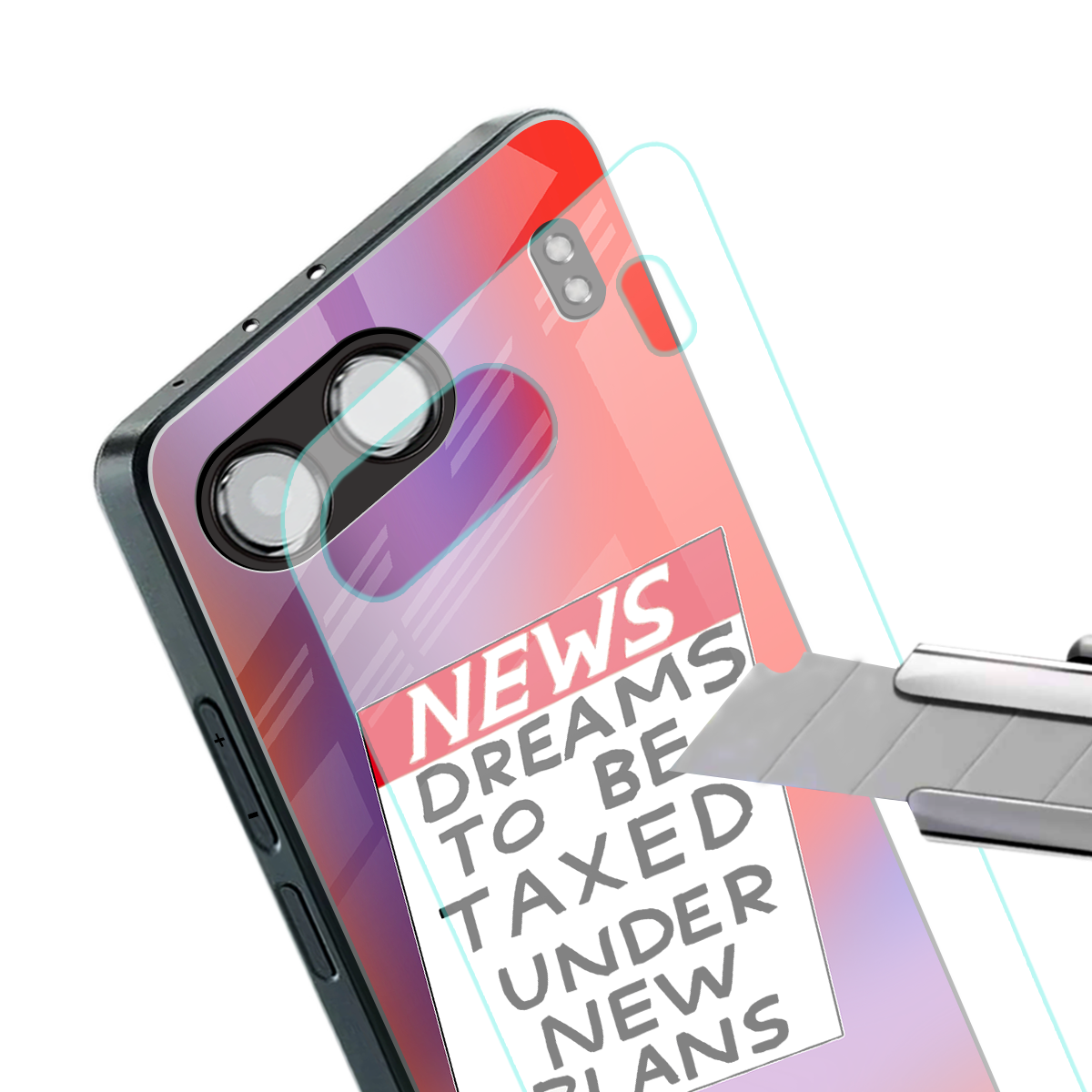 dreams to be taxed back phone cover | glass case for oneplus nord 4