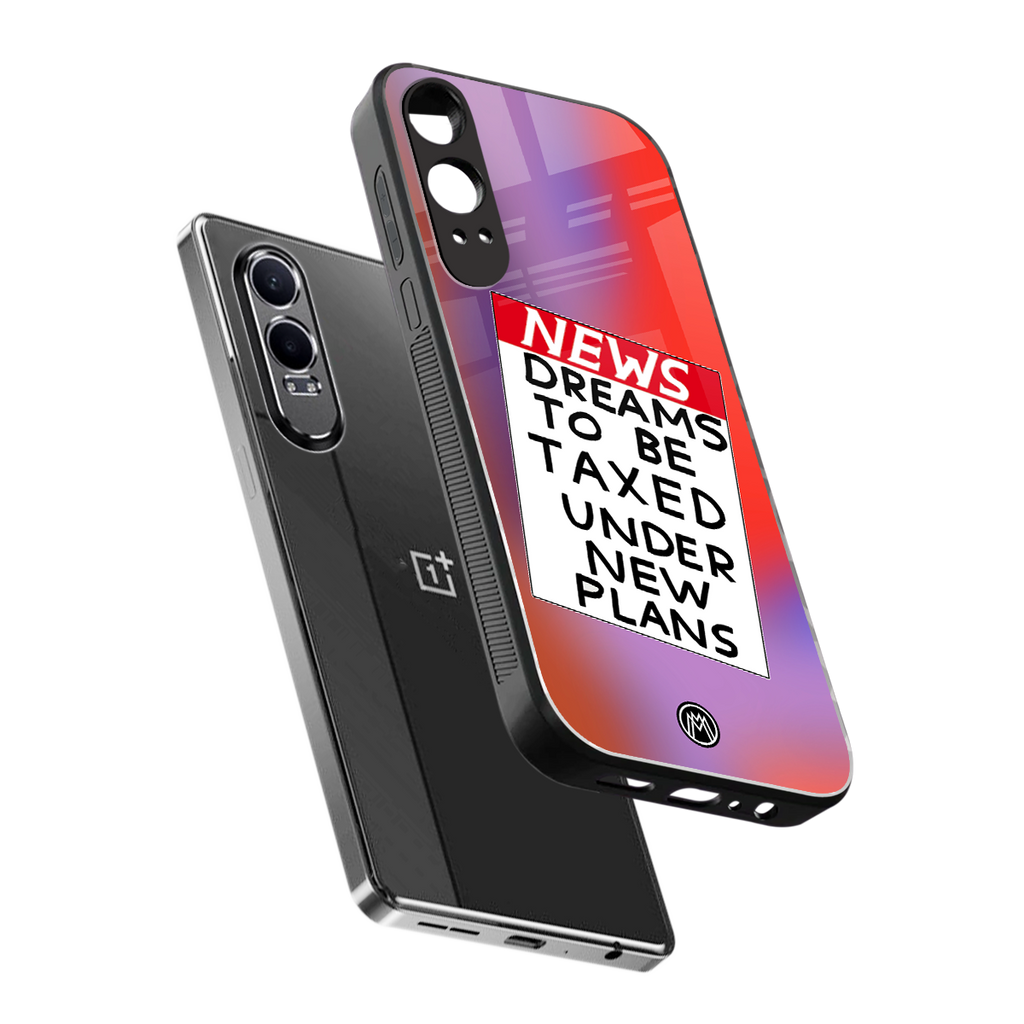 dreams to be taxed back phone cover | glass case for oneplus nord ce 4 lite