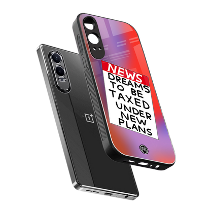 dreams to be taxed back phone cover | glass case for oneplus nord ce 4 lite