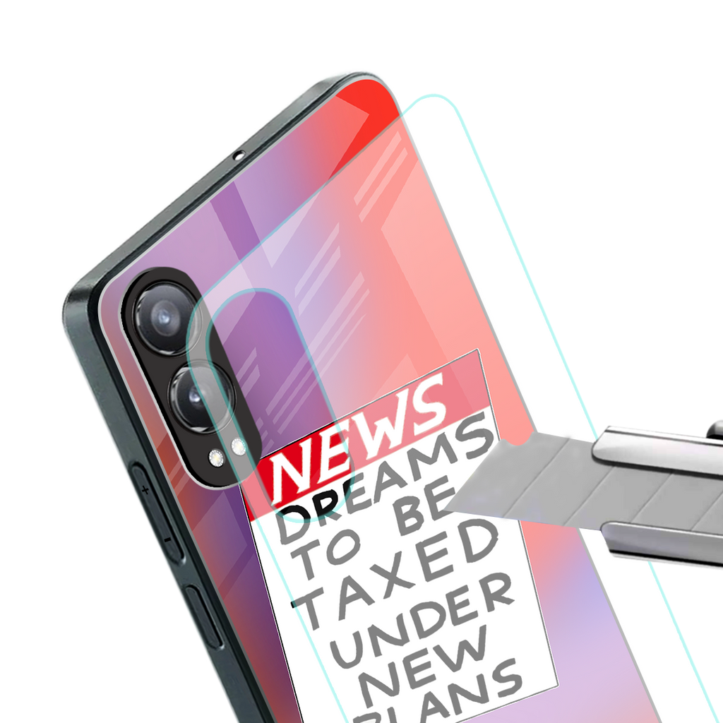 dreams to be taxed back phone cover | glass case for oneplus nord ce 4 lite