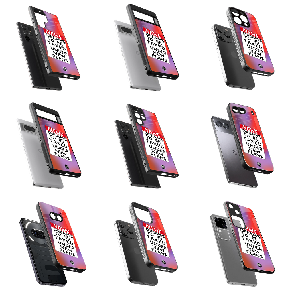 Durable Glass Back Mobile Case for iPhone, Samsung, OnePlus, Google Pixel, Redmi, Vivo, Oppo