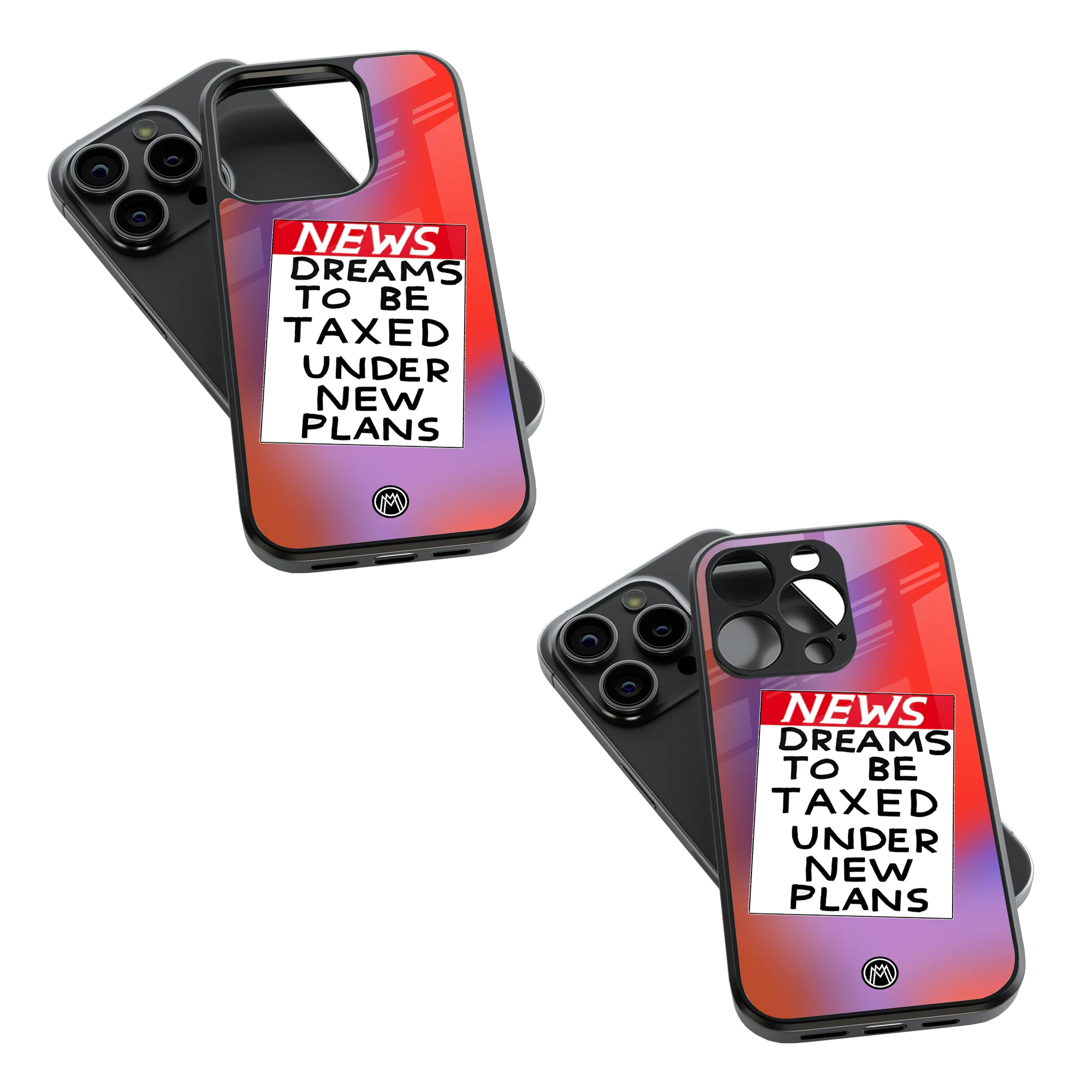 Trendy Glass Back Mobile Case for iPhone, Samsung, Redmi, OnePlus, Google Pixel, Motorola