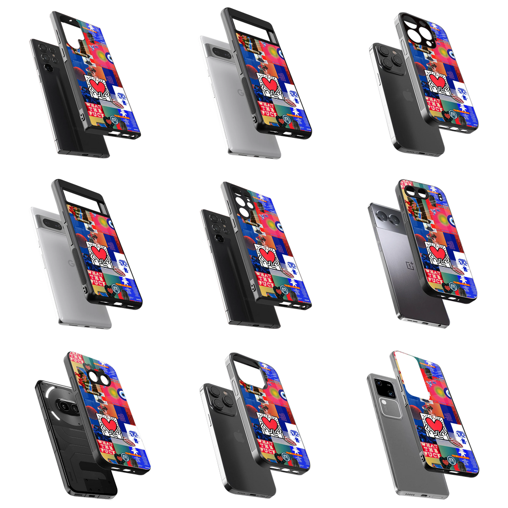 Durable Glass Back Mobile Case for iPhone, Samsung, OnePlus, Google Pixel, Redmi, Vivo, Oppo