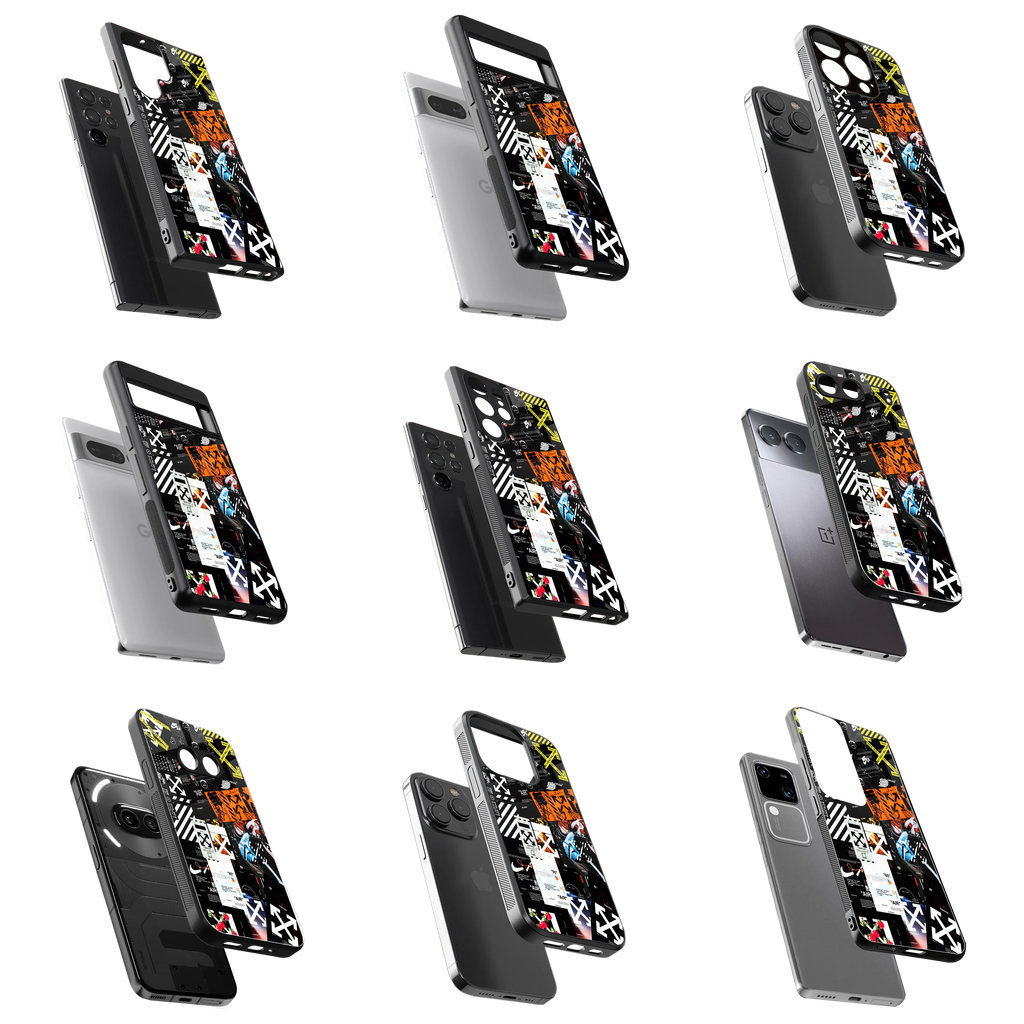 Durable Glass Back Mobile Case for iPhone, Samsung, OnePlus, Google Pixel, Redmi, Vivo, Oppo