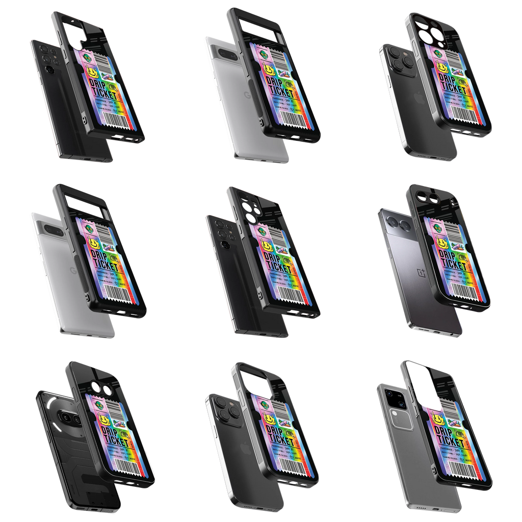 Durable Glass Back Mobile Case for iPhone, Samsung, OnePlus, Google Pixel, Redmi, Vivo, Oppo