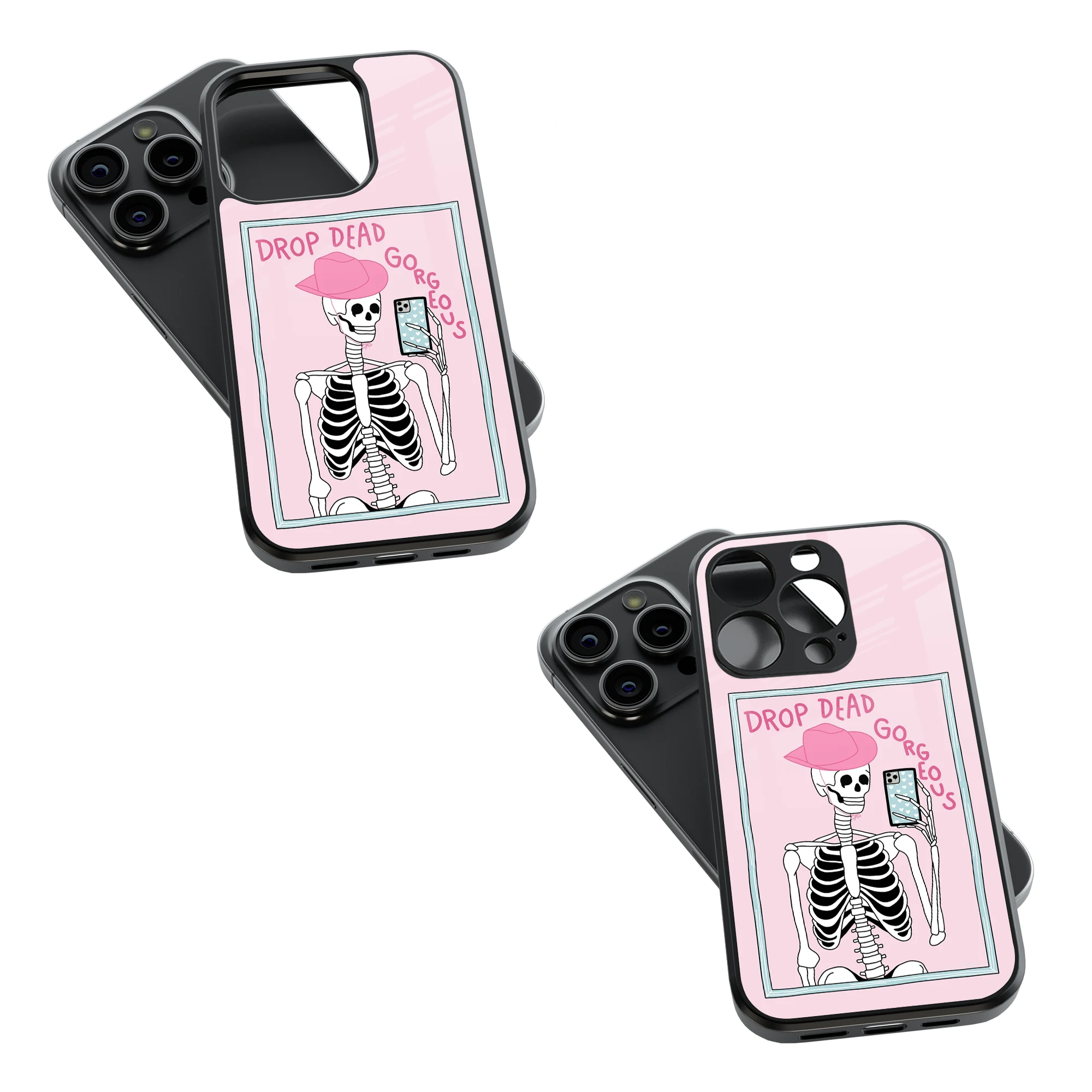 Trendy Glass Back Mobile Case for iPhone, Samsung, Redmi, OnePlus, Google Pixel, Motorola