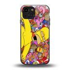 drunk homer simpsons back phone cover | glass case for iphone 13 mini