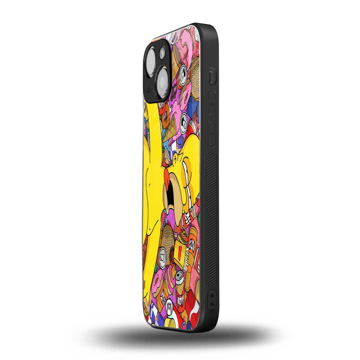 drunk homer simpsons back phone cover | glass case for iphone 13 mini