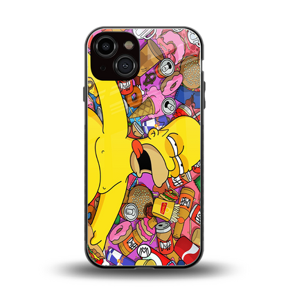 drunk homer simpsons back phone cover | glass case for iphone 13