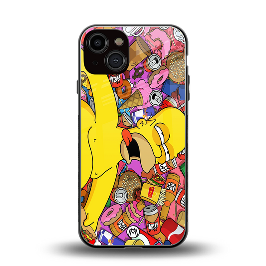 drunk homer simpsons back phone cover | glass case for iphone 13