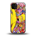drunk homer simpsons back phone cover | glass case for iphone 14 plus