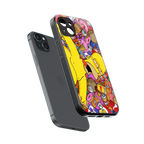 drunk homer simpsons back phone cover | glass case for iphone 15 plus