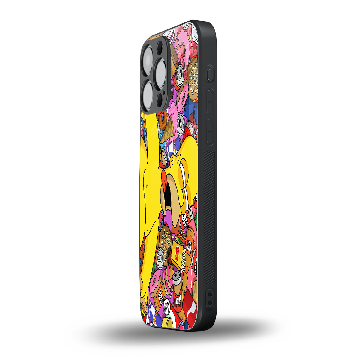 drunk homer simpsons back phone cover | glass case for iphone 15 pro max