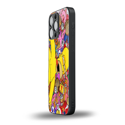 drunk homer simpsons back phone cover | glass case for iphone 14 pro max