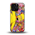 drunk homer simpsons back phone cover | glass case for iphone 15 pro