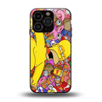 drunk homer simpsons back phone cover | glass case for iphone 15 pro