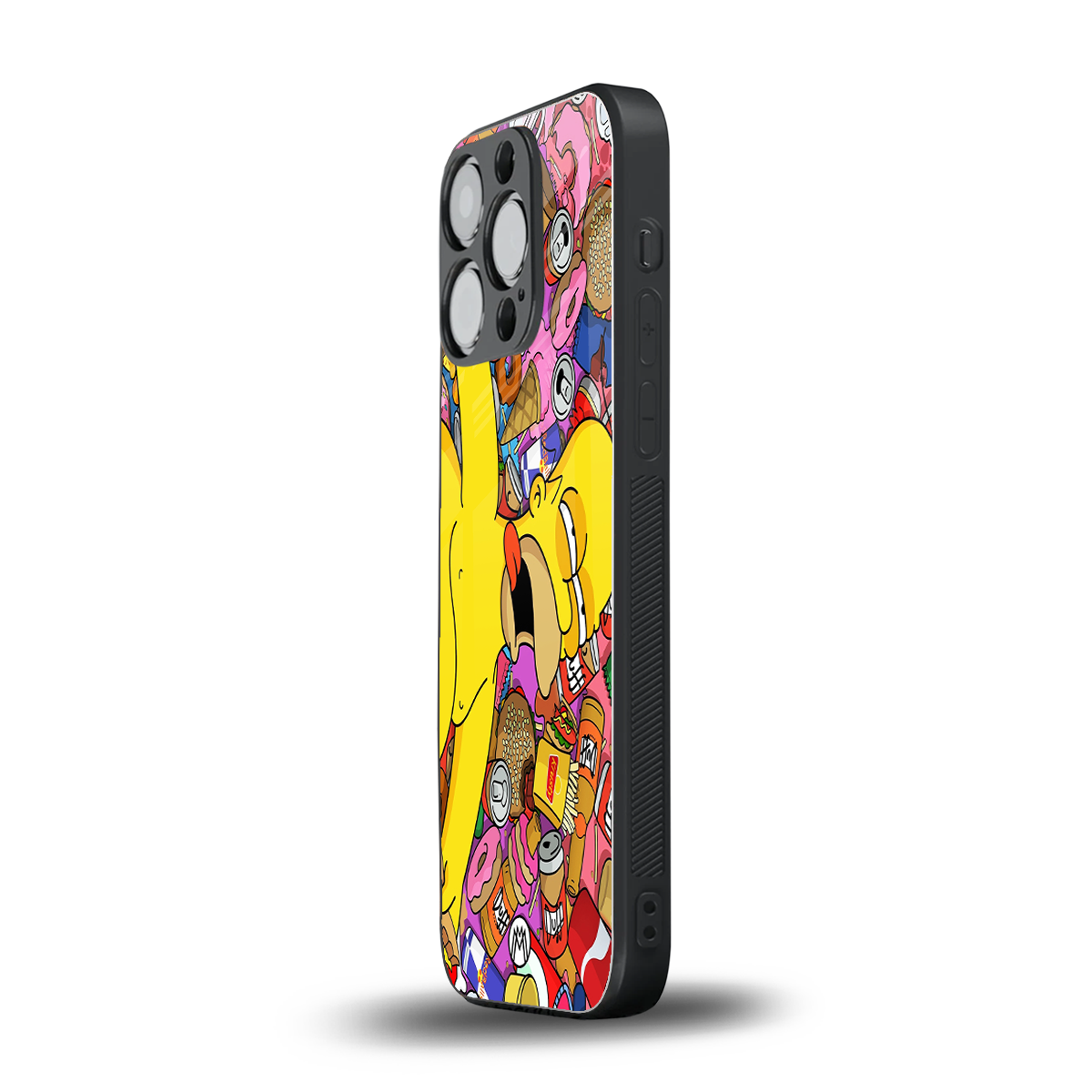 drunk homer simpsons back phone cover | glass case for iphone 15 pro