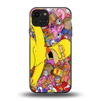 drunk homer simpsons back phone cover | glass case for iphone 15