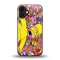 drunk homer simpsons back phone cover | glass case for iphone 16 plus