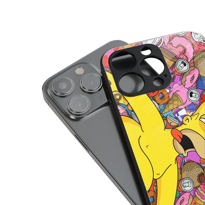 drunk homer simpsons back phone cover | glass case for iphone 16 pro