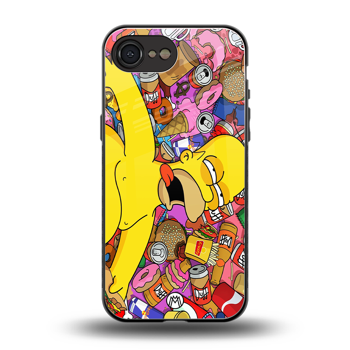 drunk homer simpsons back phone cover | glass case for iphone 16e
