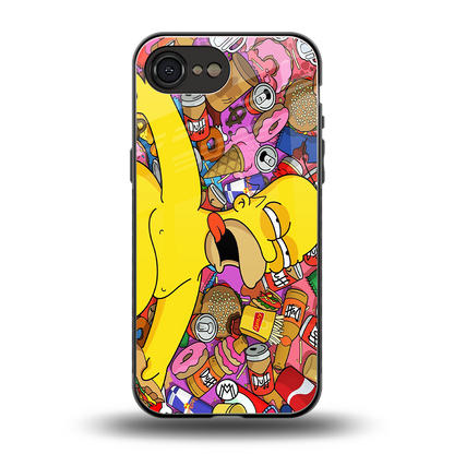 drunk homer simpsons back phone cover | glass case for iphone 16e
