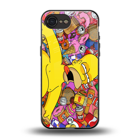 drunk homer simpsons back phone cover | glass case for iphone 16e