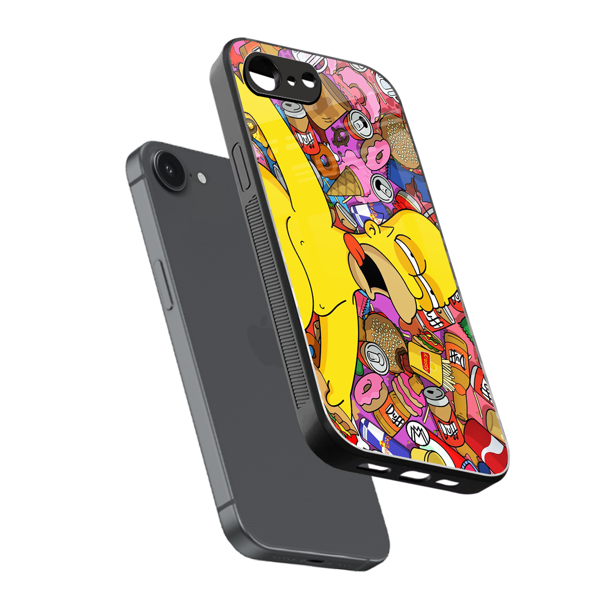 drunk homer simpsons back phone cover | glass case for iphone 16e