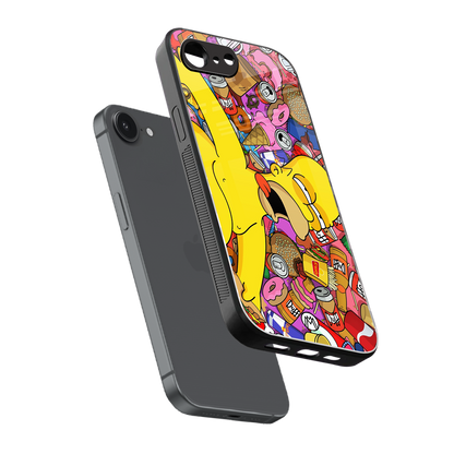 drunk homer simpsons back phone cover | glass case for iphone 16e
