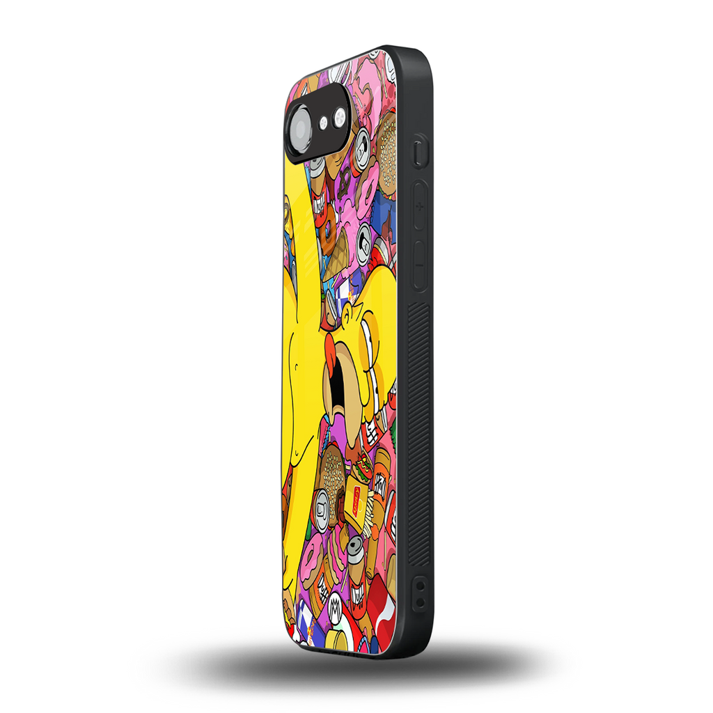 drunk homer simpsons back phone cover | glass case for iphone 16e
