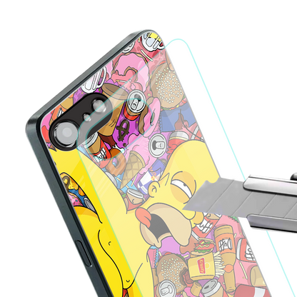 drunk homer simpsons back phone cover | glass case for iphone 16e