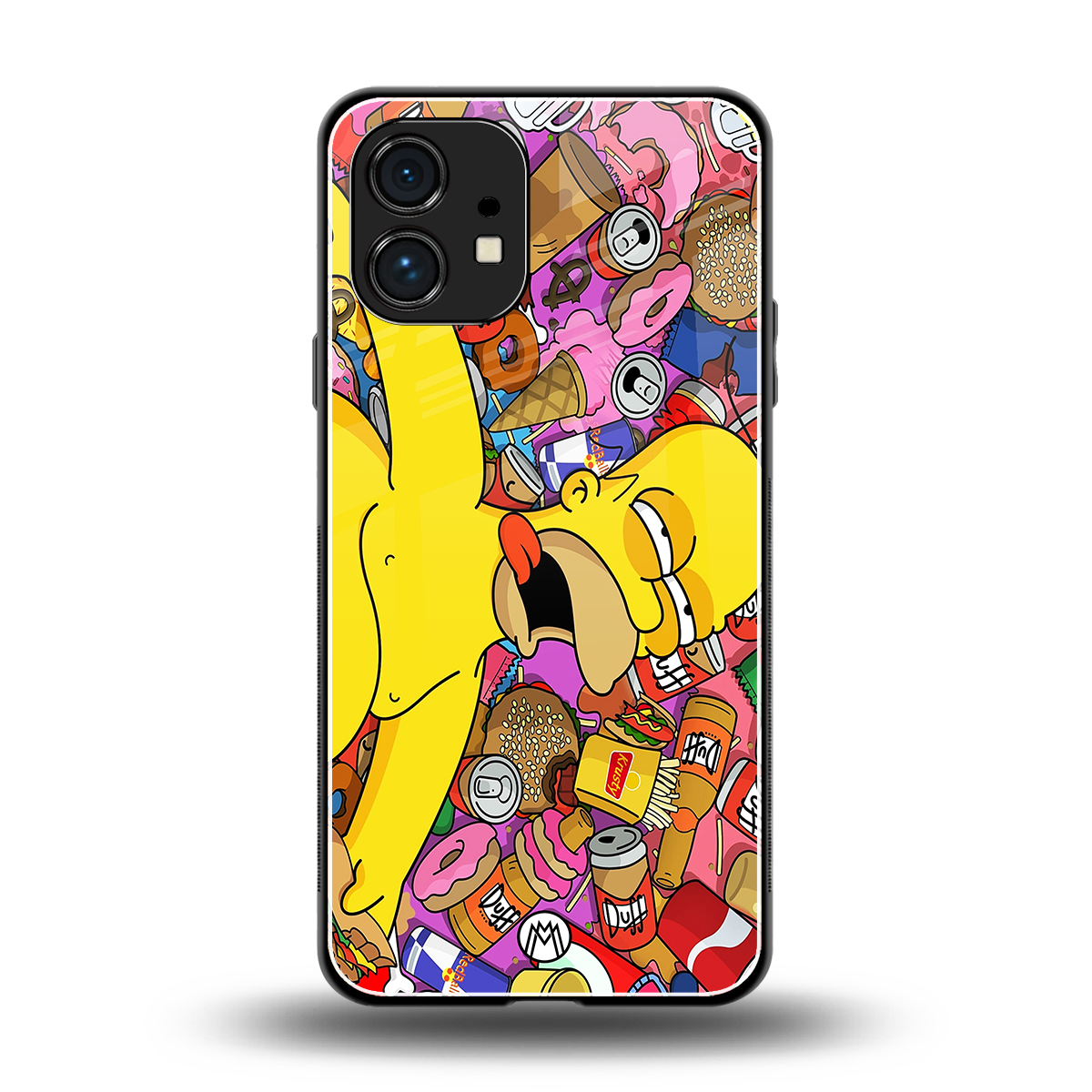 drunk homer simpsons back phone cover | glass case for nothing phone 1