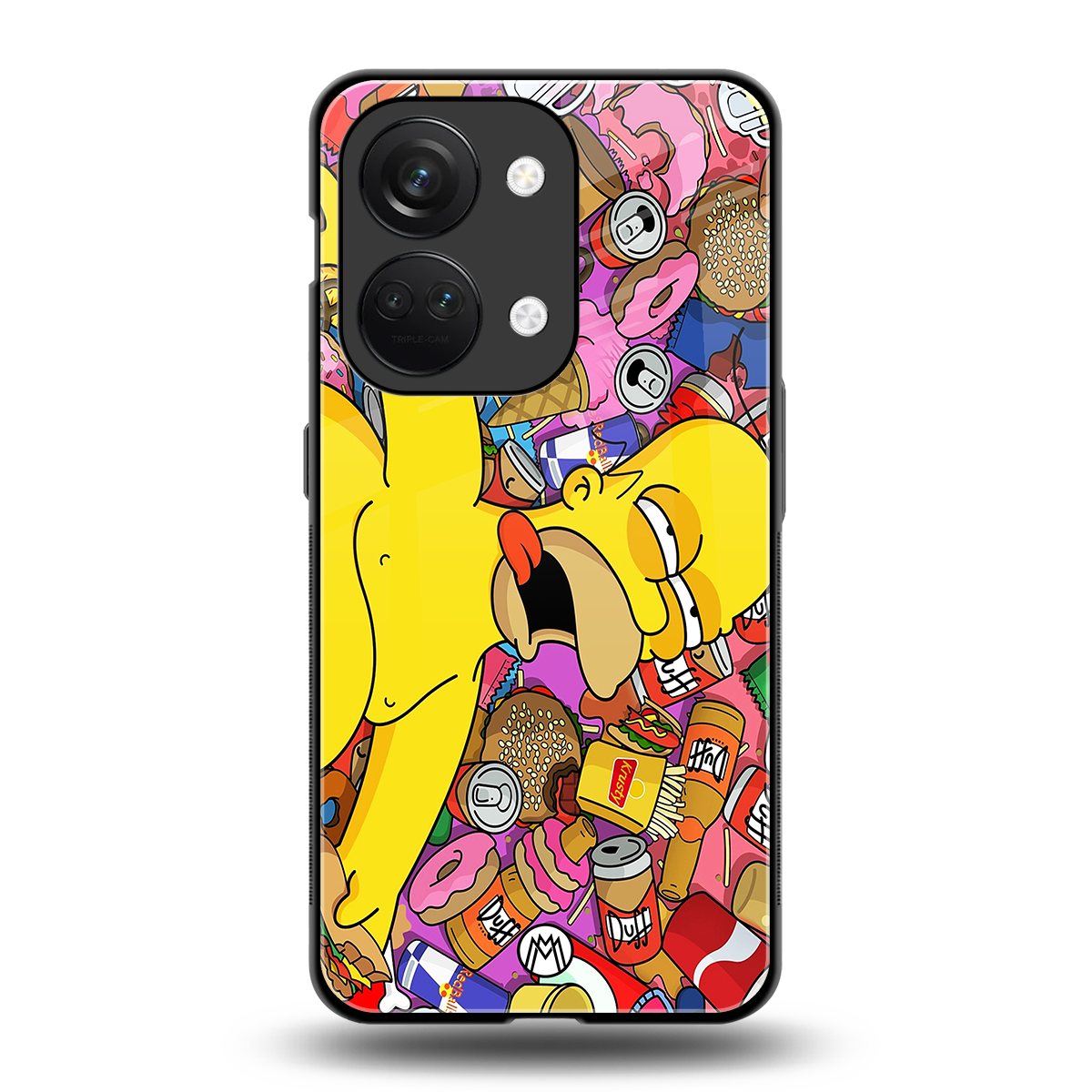 drunk homer simpsons back phone cover | glass case for oneplus nord 3