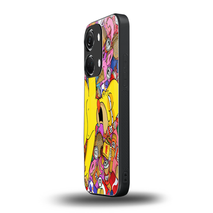 drunk homer simpsons back phone cover | glass case for oneplus nord 3