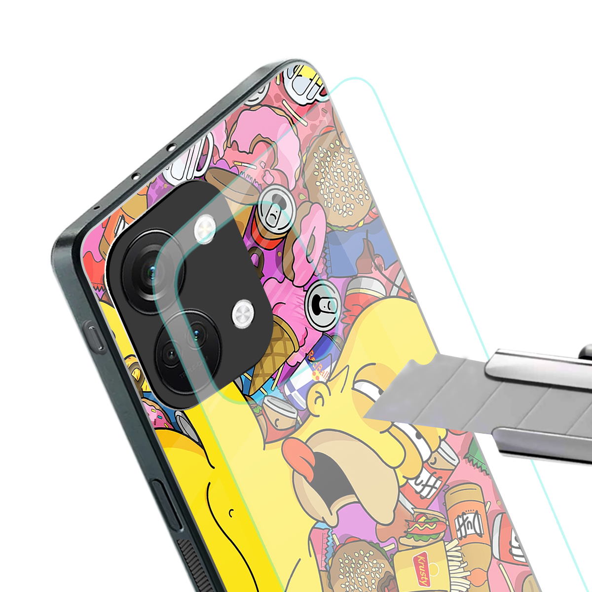 drunk homer simpsons back phone cover | glass case for oneplus nord 3