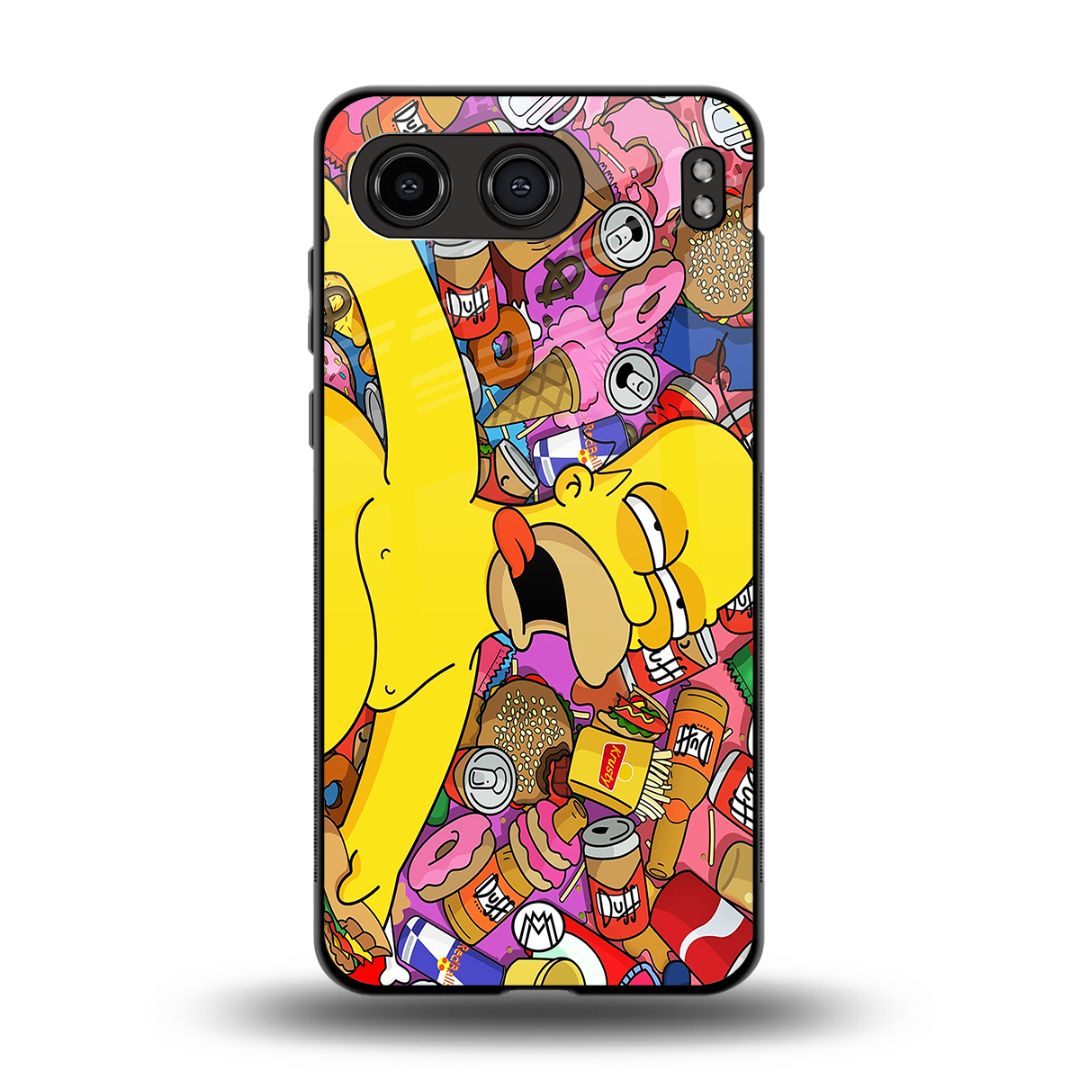 drunk homer simpsons back phone cover | glass case for oneplus nord 4