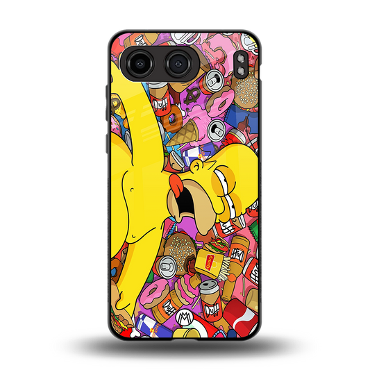 drunk homer simpsons back phone cover | glass case for oneplus nord 4