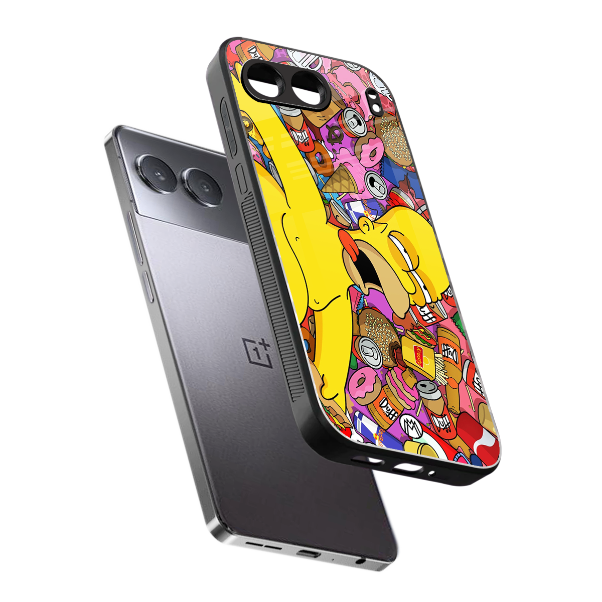 drunk homer simpsons back phone cover | glass case for oneplus nord 4