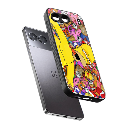 drunk homer simpsons back phone cover | glass case for oneplus nord 4