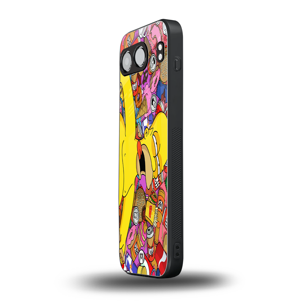 drunk homer simpsons back phone cover | glass case for oneplus nord 4