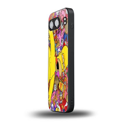 drunk homer simpsons back phone cover | glass case for oneplus nord 4