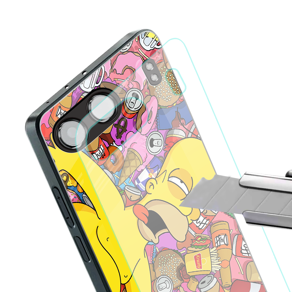 drunk homer simpsons back phone cover | glass case for oneplus nord 4