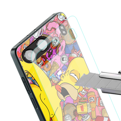 drunk homer simpsons back phone cover | glass case for oneplus nord 4