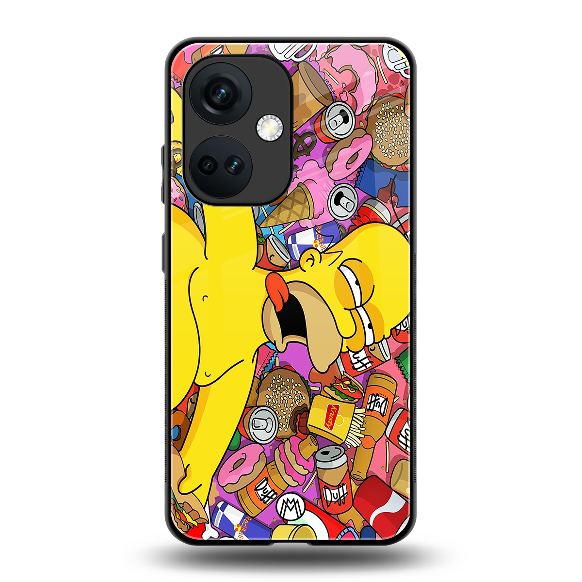 drunk homer simpsons back phone cover | glass case for oneplus nord ce 3