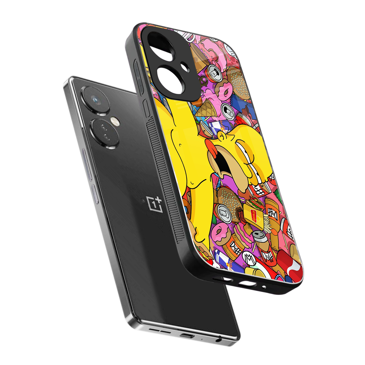 drunk homer simpsons back phone cover | glass case for oneplus nord ce 3