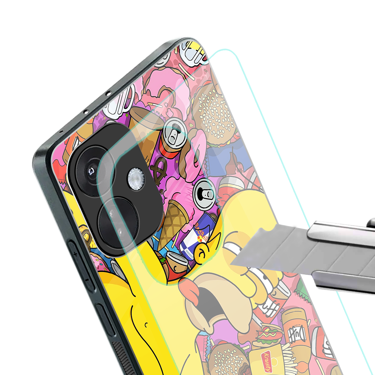 drunk homer simpsons back phone cover | glass case for oneplus nord ce 3