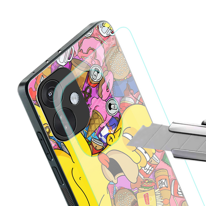 drunk homer simpsons back phone cover | glass case for oneplus nord ce 3